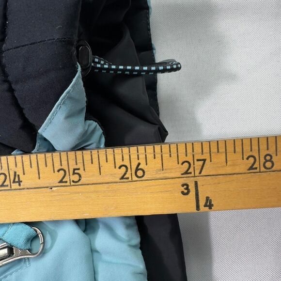 L.L. Bean Women’s XL Light Blue Black Insulated Winter Jacket Hooded Coat - Picture 6 of 6